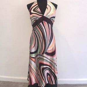 Laundry by Shelli Segal Sz10 striped silk dress